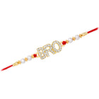 Sparkling BRO Rakhi with CZ Stones