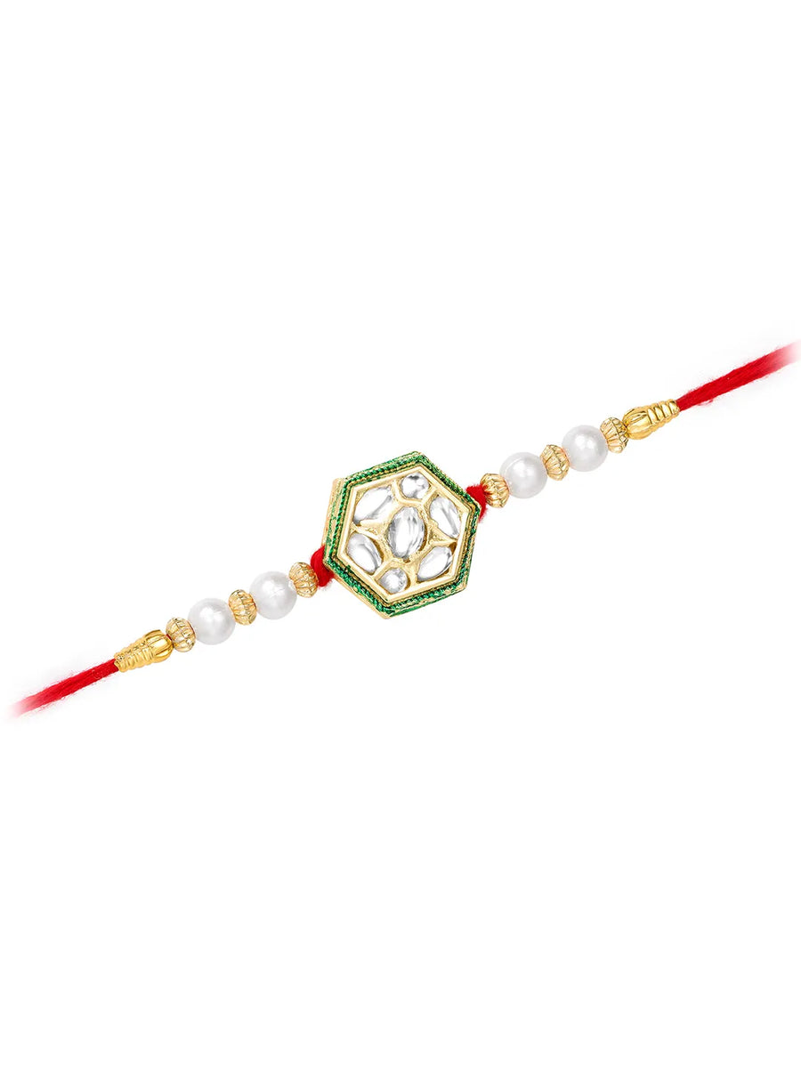 Contemporary Rakhi with Pearl Charm