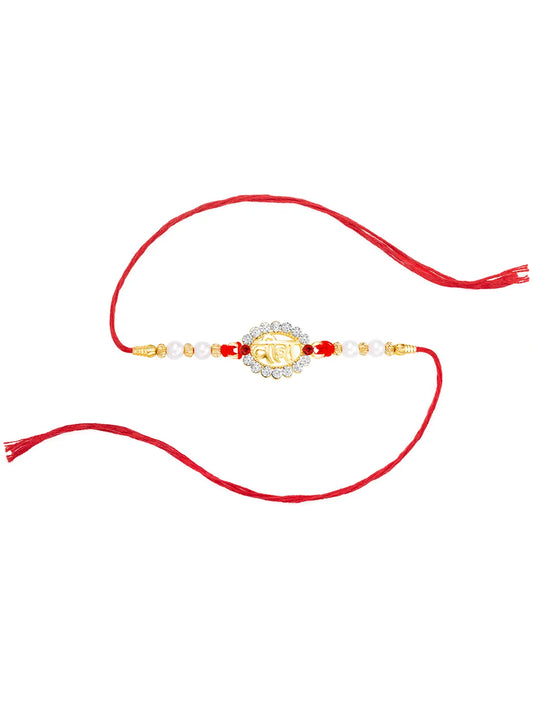 VIRA Motif Rakhi in Crystal & Beads