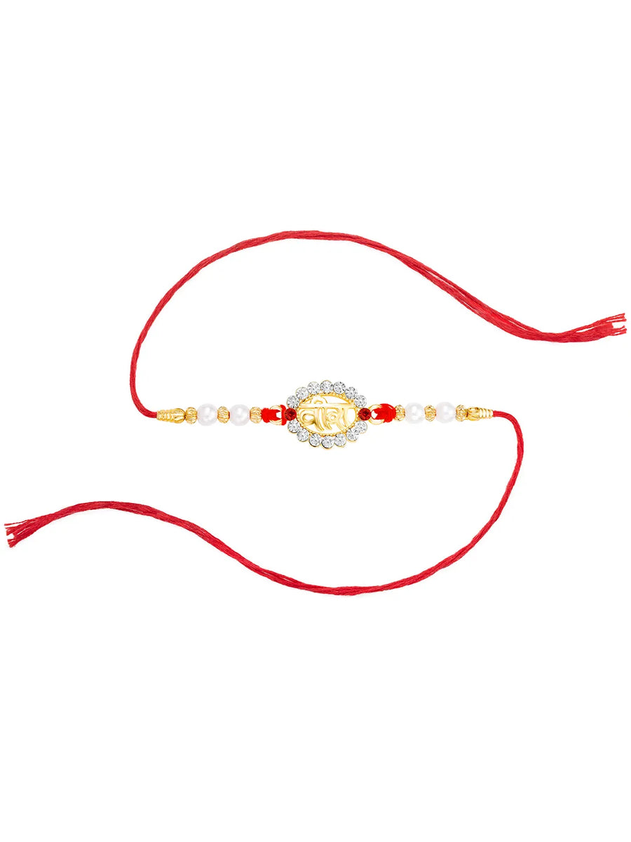 VIRA Motif Rakhi in Crystal & Beads