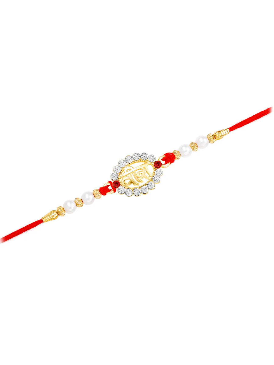 VIRA Motif Rakhi in Crystal & Beads