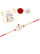 Om Motif Rakhi in Beads & Crystal