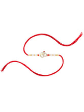 Om Motif Rakhi in Beads & Crystal