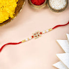 Swastik Crystal Pearl Rakhi for Bhai