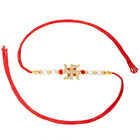 Swastik Crystal Pearl Rakhi for Bhai