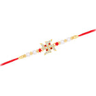 Swastik Crystal Pearl Rakhi for Bhai