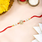 Floral Crystal Pearl Rakhi for Brother