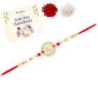 Floral Crystal Pearl Rakhi for Brother