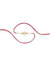 Floral Crystal Pearl Rakhi for Brother