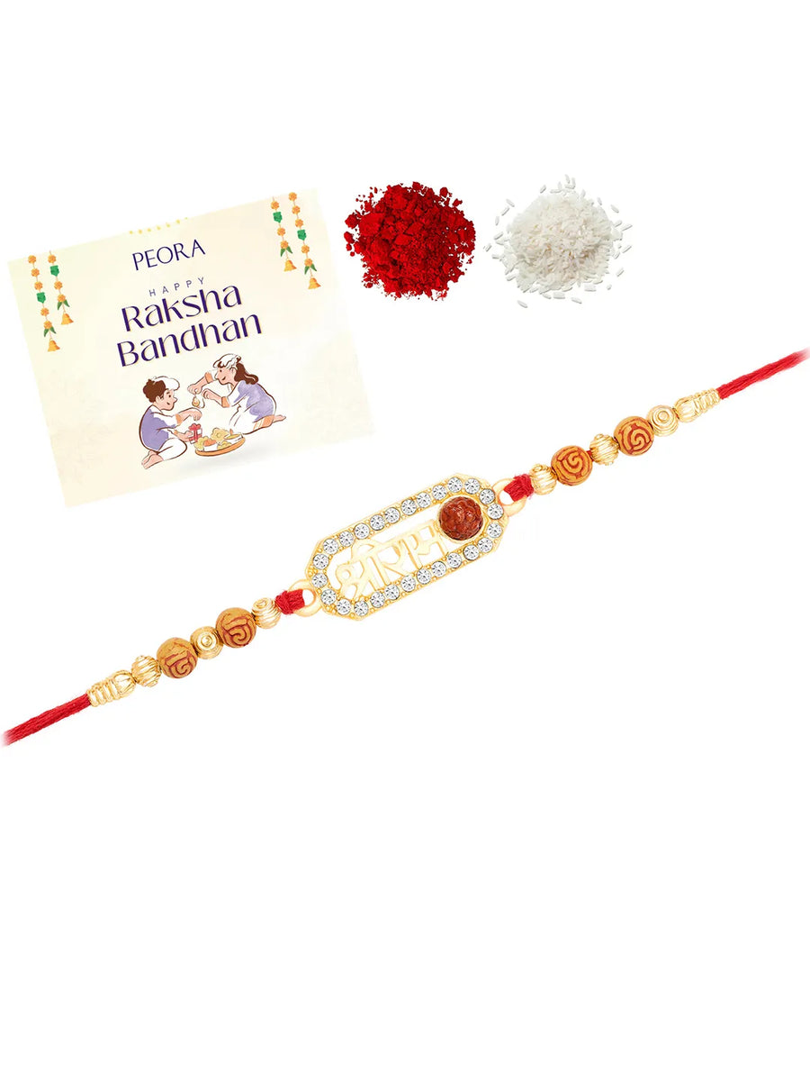 Rudraksha Rakhi with Shree Ram