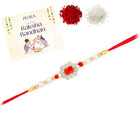 Pearl Studded Floral Crystal Rakhi