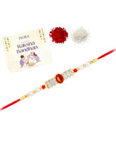 Crystal & Pearl Studded Rakhi Thread