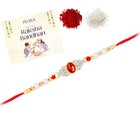 Sparkling Crystal & Pearl Rakhi for Bhai