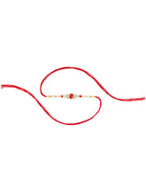 Sparkling Crystal & Pearl Rakhi for Bhai