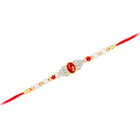 Sparkling Crystal & Pearl Rakhi for Bhai