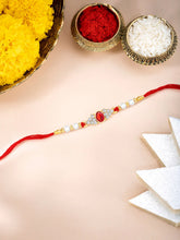 Sparkling Crystal & Pearl Rakhi for Bhai