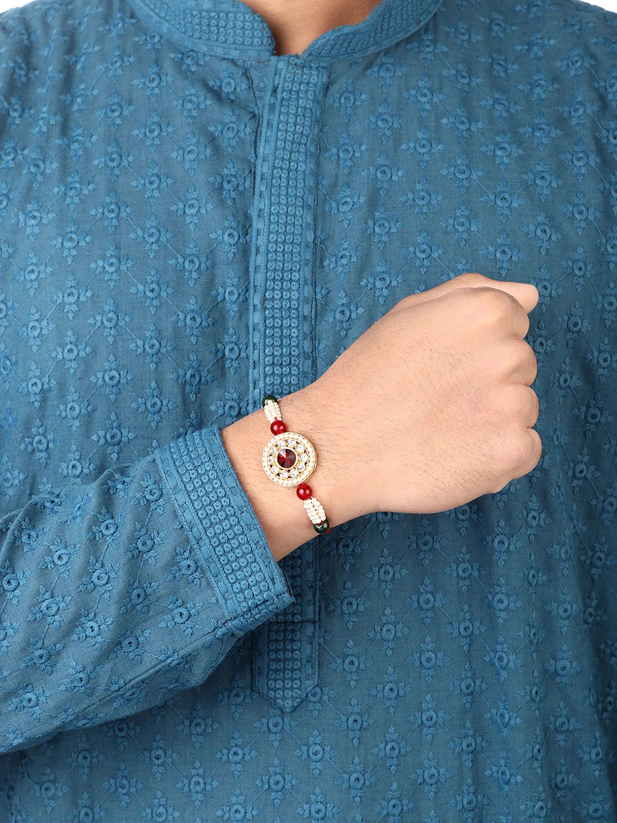 Chakra Inspired Crystal & Beads Rakhi