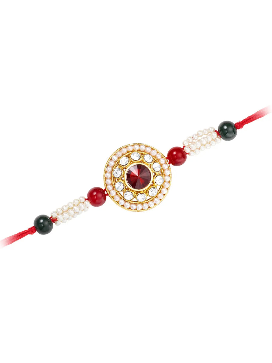 Chakra Inspired Crystal & Beads Rakhi