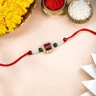 Intricate Crystal and Pearl Rakhi Band