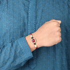 Intricate Crystal and Pearl Rakhi Band