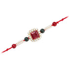 Intricate Crystal and Pearl Rakhi Band