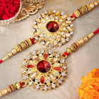 Peora Floral Glow Kundan Rakhi Thread