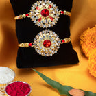 Peora Floral Glow Kundan Rakhi Thread