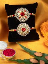 Peora Floral Glow Kundan Rakhi Thread