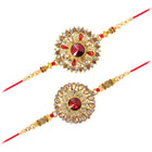 Peora Floral Glow Kundan Rakhi Thread
