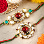 Peora Ethnic Kundan Rakhi with Festive Glow