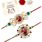 Peora Ethnic Kundan Rakhi with Festive Glow
