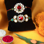 Peora Ethnic Kundan Rakhi with Festive Glow