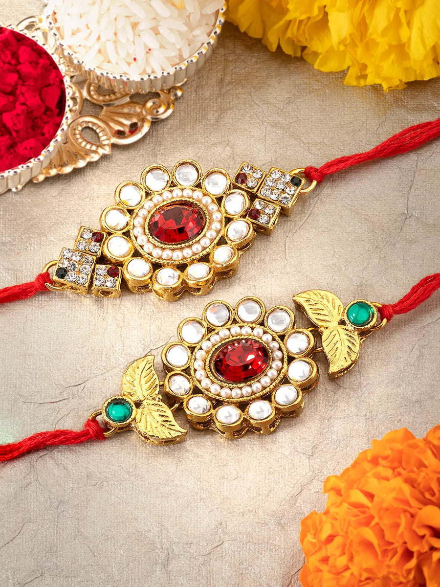 Peora Kundan Rakhi Celebrating Sibling Love