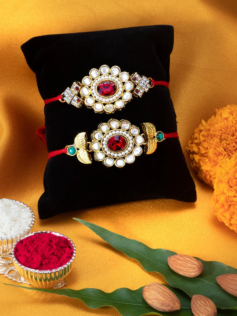 Peora Kundan Rakhi Celebrating Sibling Love