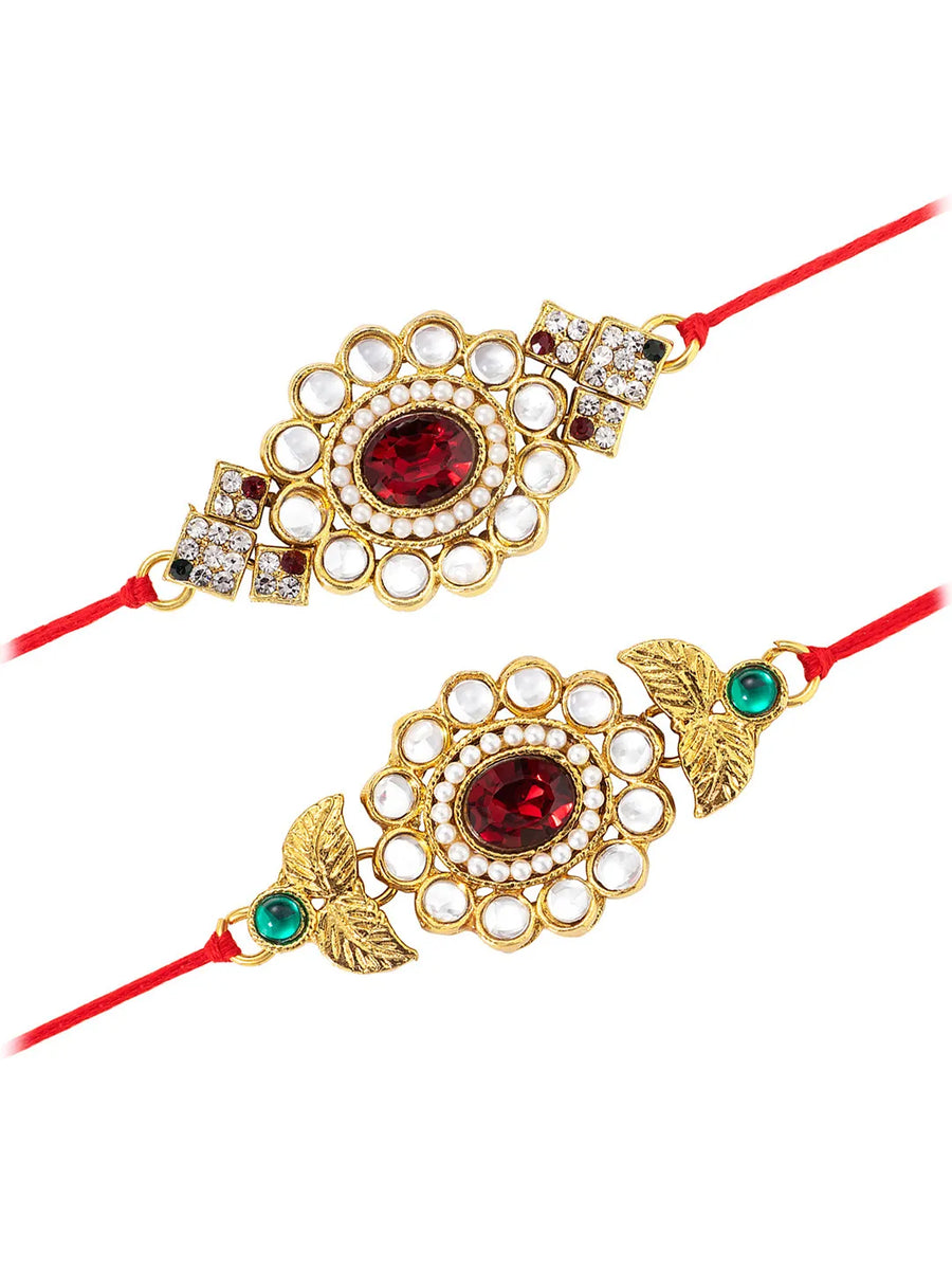 Peora Kundan Rakhi Celebrating Sibling Love