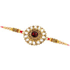 Crystal Kundan Rakhi with Beads Shine