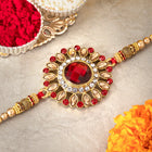 Royal Kundan Rakhi with Decorative Beads
