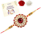 Royal Kundan Rakhi with Decorative Beads