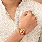 Royal Kundan Rakhi with Decorative Beads
