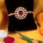 Royal Kundan Rakhi with Decorative Beads
