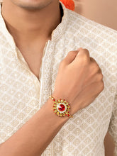 Royal Kundan Rakhi with Decorative Beads