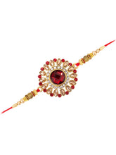 Royal Kundan Rakhi with Decorative Beads