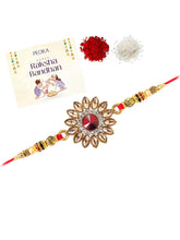 Kundan Crystal Shine Rakhi for Bhai