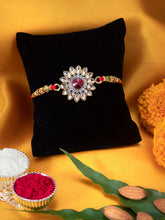 Kundan Crystal Shine Rakhi for Bhai