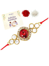 Crafted Shine Kundan Crystal Rakhi