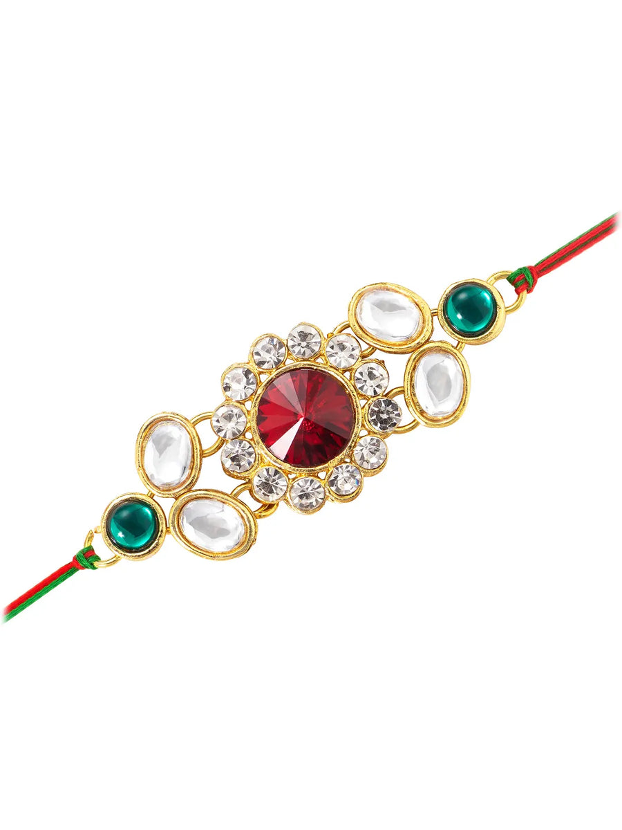 Peora Shining Kundan Thread for Rakhi Day