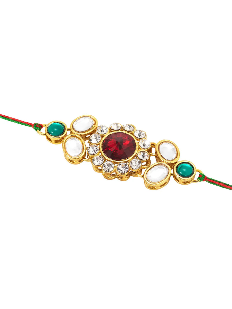 Peora Shining Kundan Thread for Rakhi Day