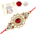 Peora Rakhi for Brother with Kundan Charm