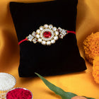 Peora Rakhi for Brother with Kundan Charm