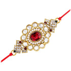 Peora Rakhi for Brother with Kundan Charm